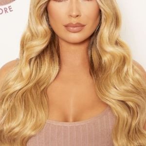 Lullabellz 22 inch nwt 5 pc clip in hair extension in golden blondepics. Wavy